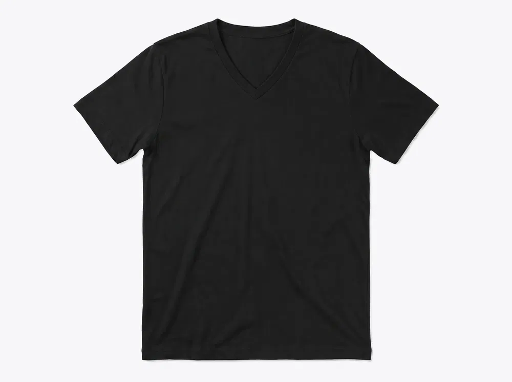 BELLA+CANVAS 3005 Unisex Jersey V-Neck Tee in Black
