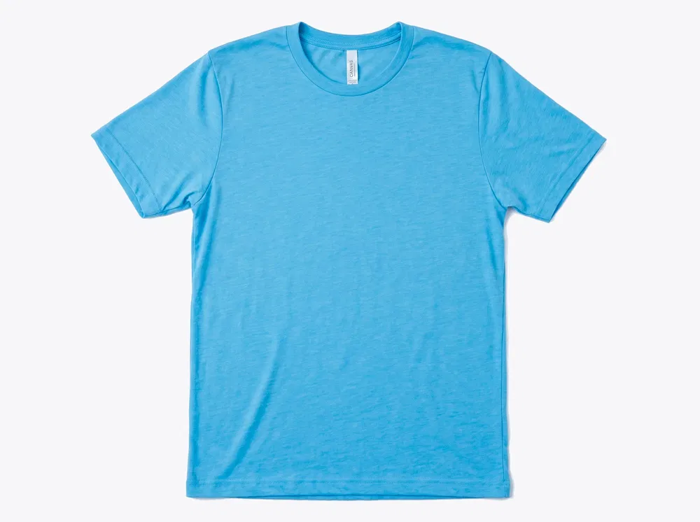 BELLA+CANVAS 3413 Unisex Triblend Tee in Aqua Triblend