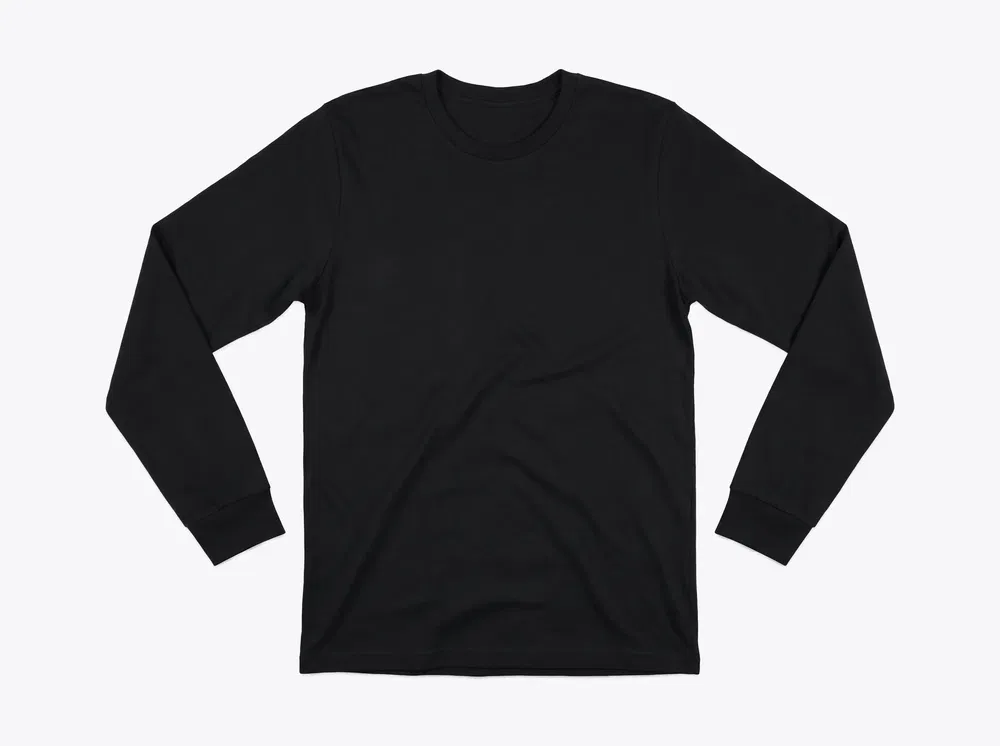 BELLA+CANVAS 3501 Unisex Jersey Long Sleeve Tee in Black