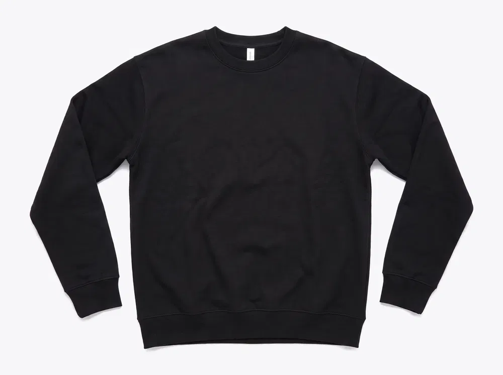 BELLA+CANVAS 4711 Unisex Heavyweight Crewneck Sweatshirt in Black