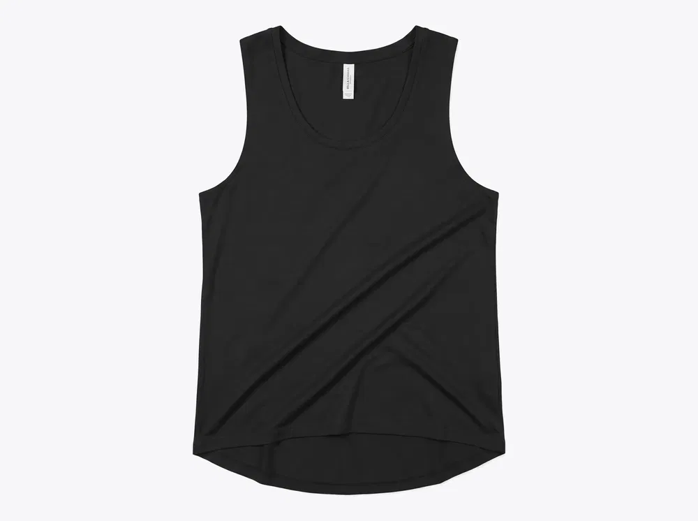 BELLA+CANVAS 8803 Women's Flowy Scoop Muscle Tank in Black