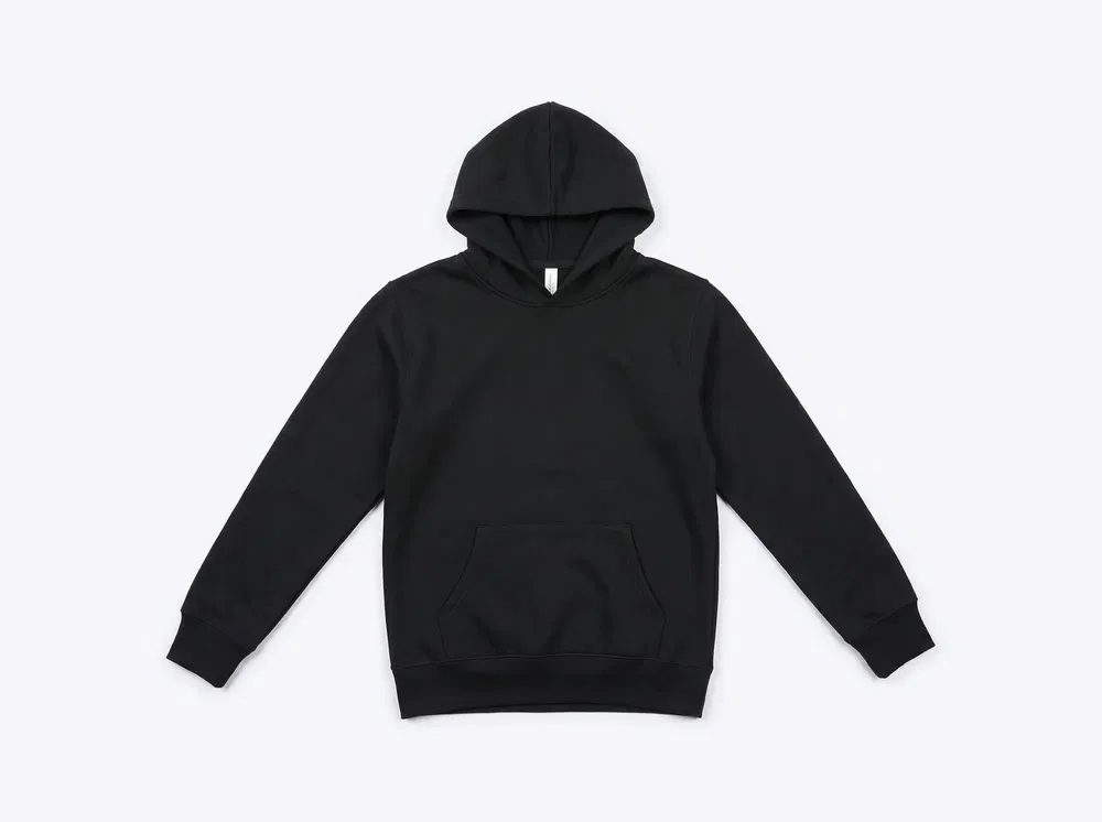 BELLA+CANVAS BC3719Y Youth Sponge Fleece Hoodie in Black