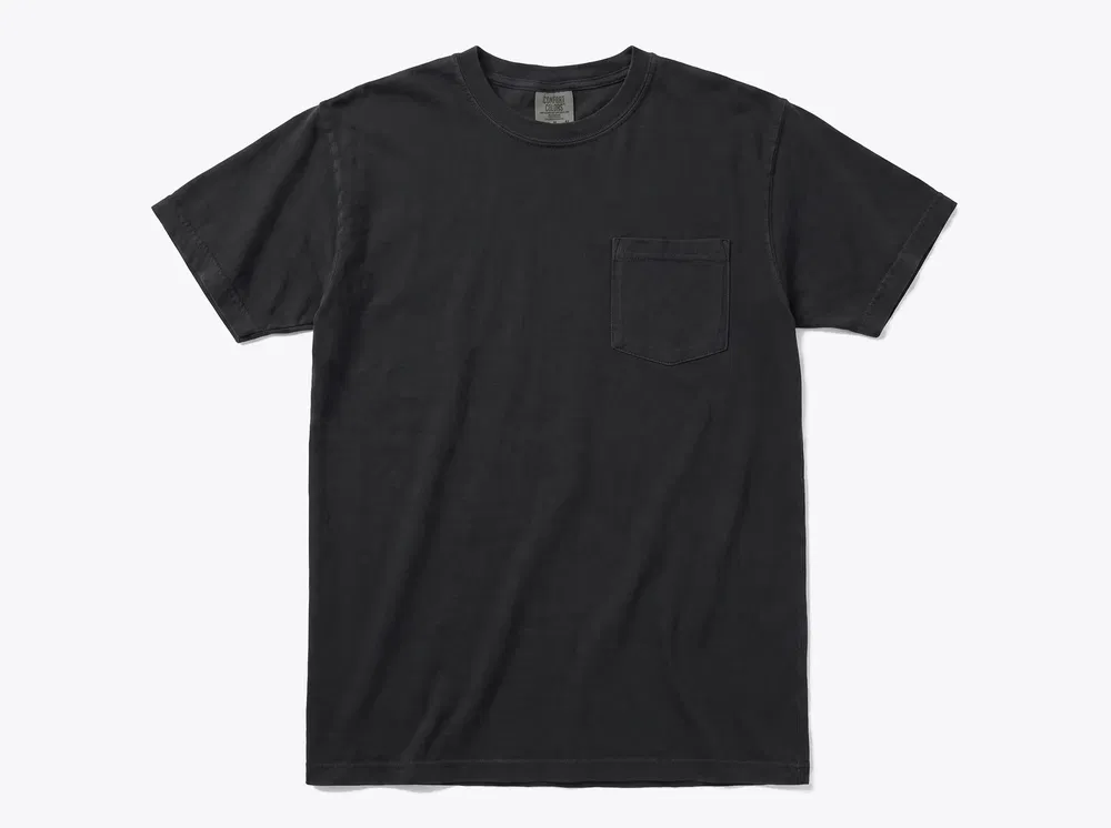 Comfort Colors 6030 Heavyweight Pocket Tee in Black