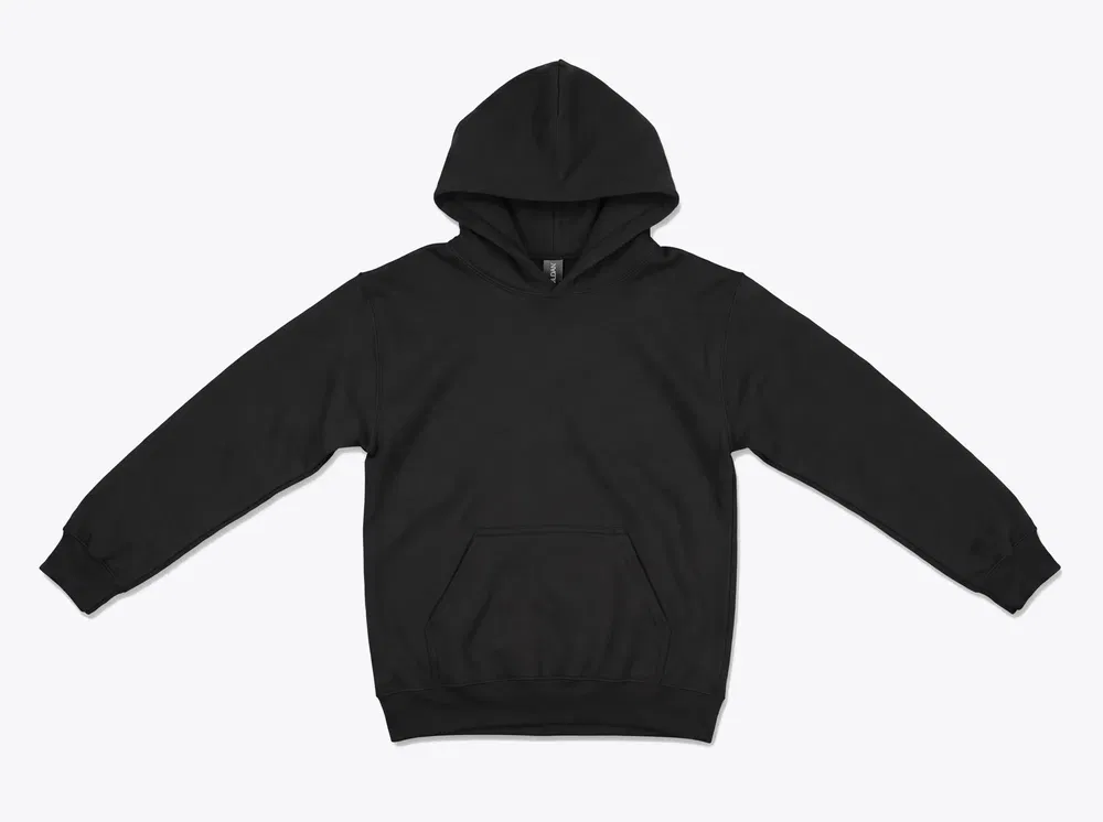 Gildan 18500B Heavy Blend Youth Hooded Sweatshirt in Black