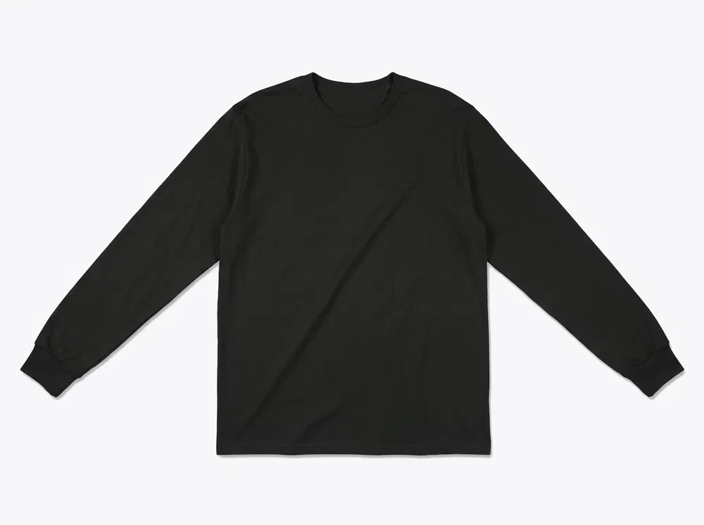 Gildan 5400 Heavy Cotton Long Sleeve Tee in Black