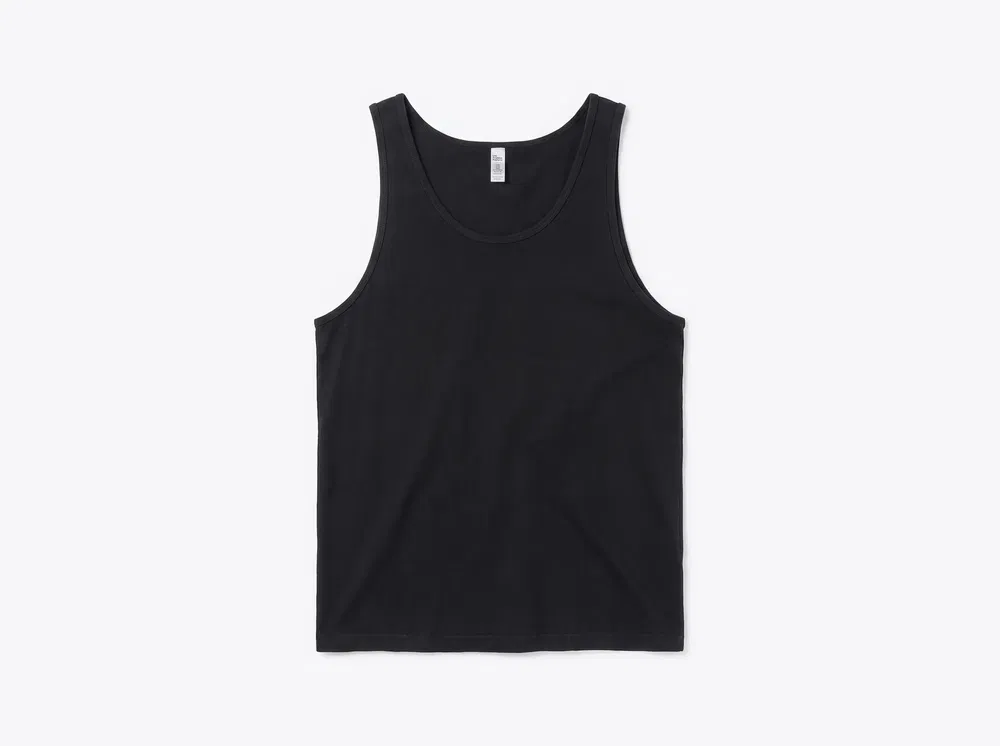 Los Angeles Apparel 1815GD Garment Dye Tank in Black