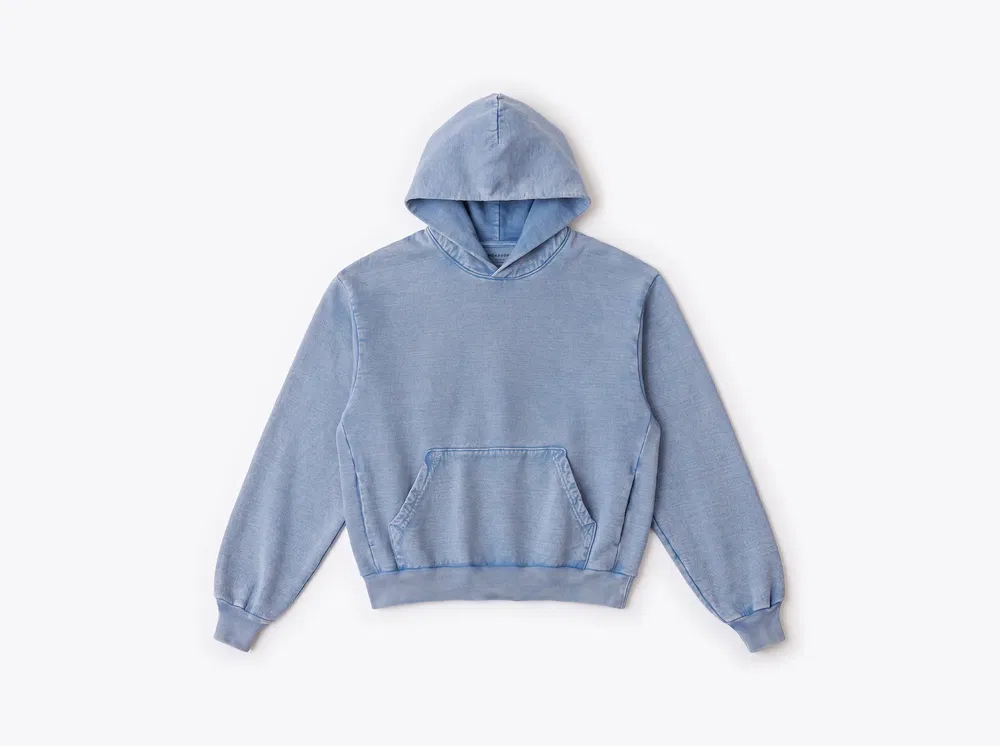Los Angeles Apparel HF09MW Mineral Wash Heavy Fleece Hoodie in Arctic