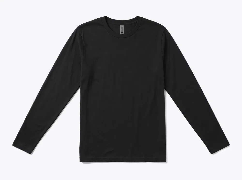 Next Level 3601 Cotton Long Sleeve Tee in Black
