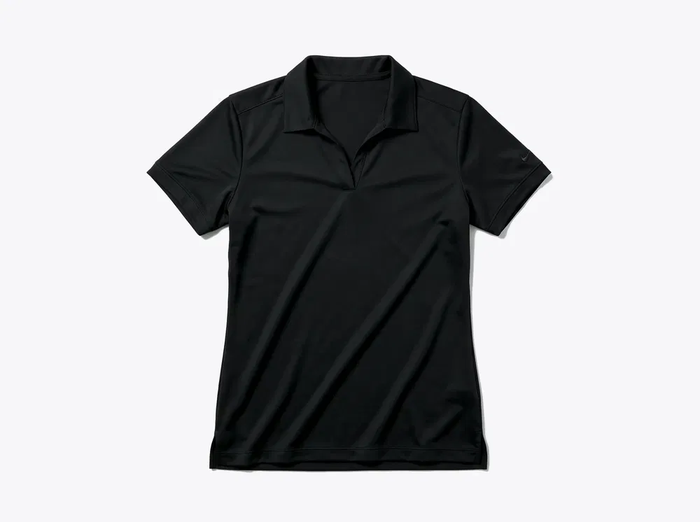 Nike NKDC1991 Women's Dri-FIT Micro Pique 2.0 Polo in Black