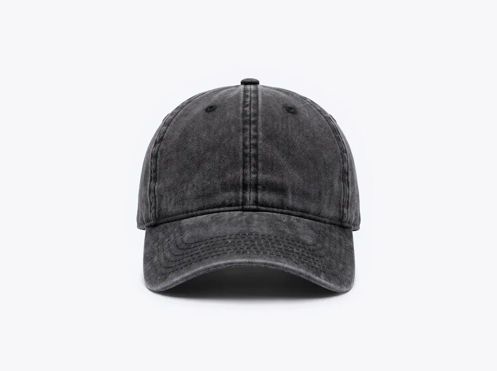 Otto Cap 18-1248 Vintage Dad Hat in Black