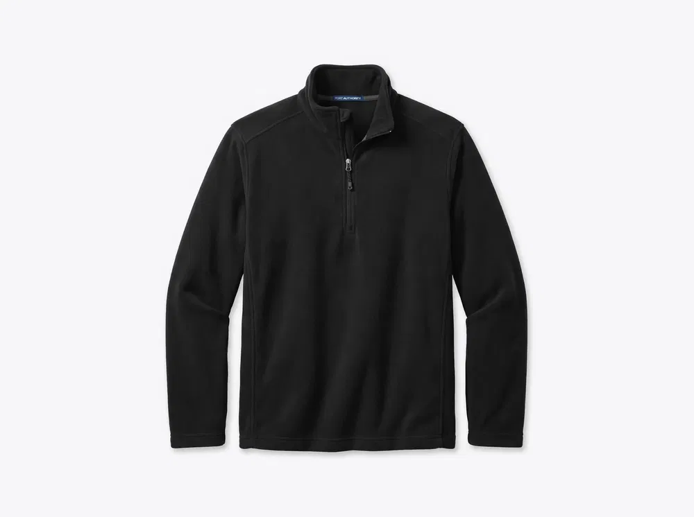 Port Authority F218 Value Fleece 1/4-Zip Pullover in Black