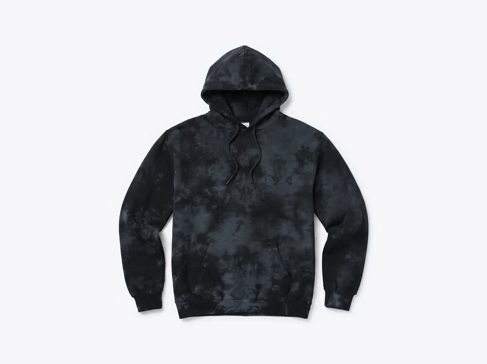 Port & Company PC144 Crystal Tie-Dye Pullover Hoodie in Black