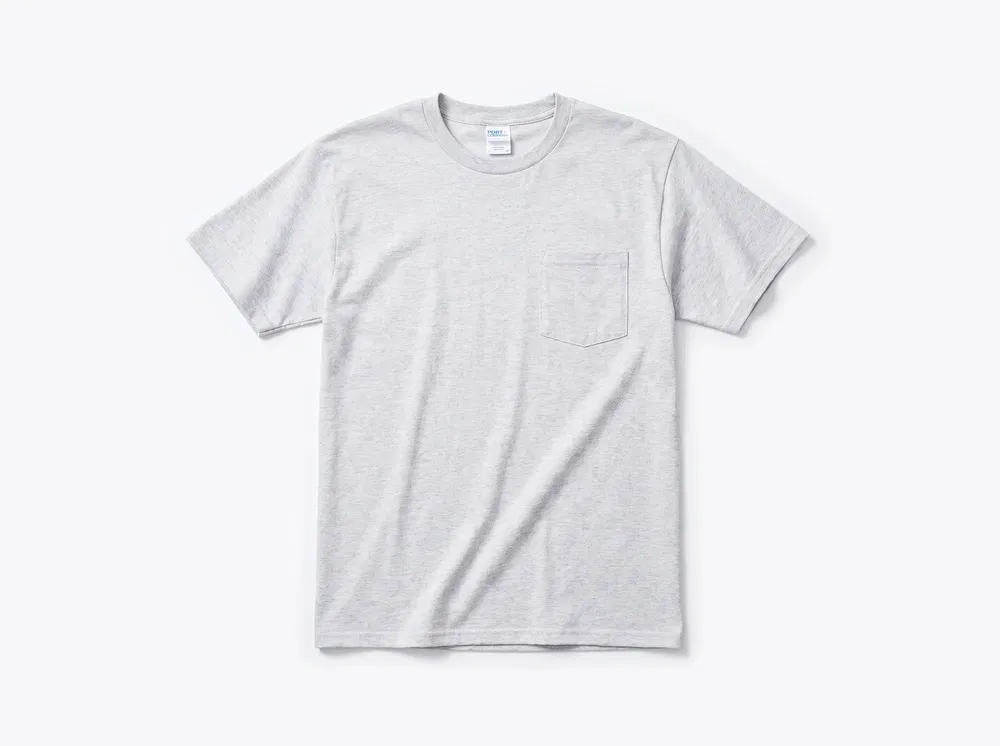 Port & Company PC54P Core Cotton Pocket Tee in Ash