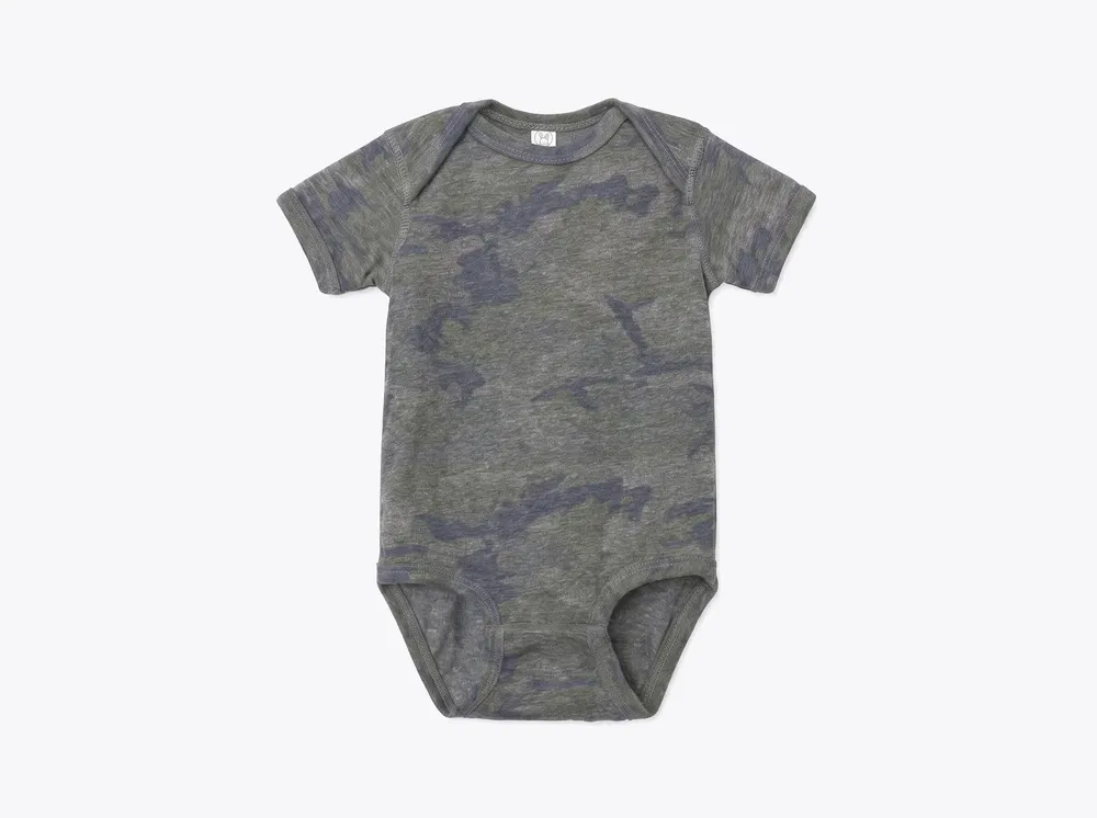 Rabbit Skins 4424 Infant Fine Jersey Bodysuit in Vintage Camo