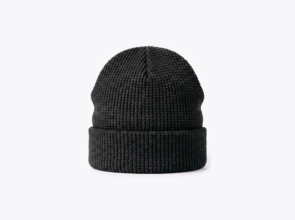 Richardson 146R Waffle Cuffed Beanie in Black