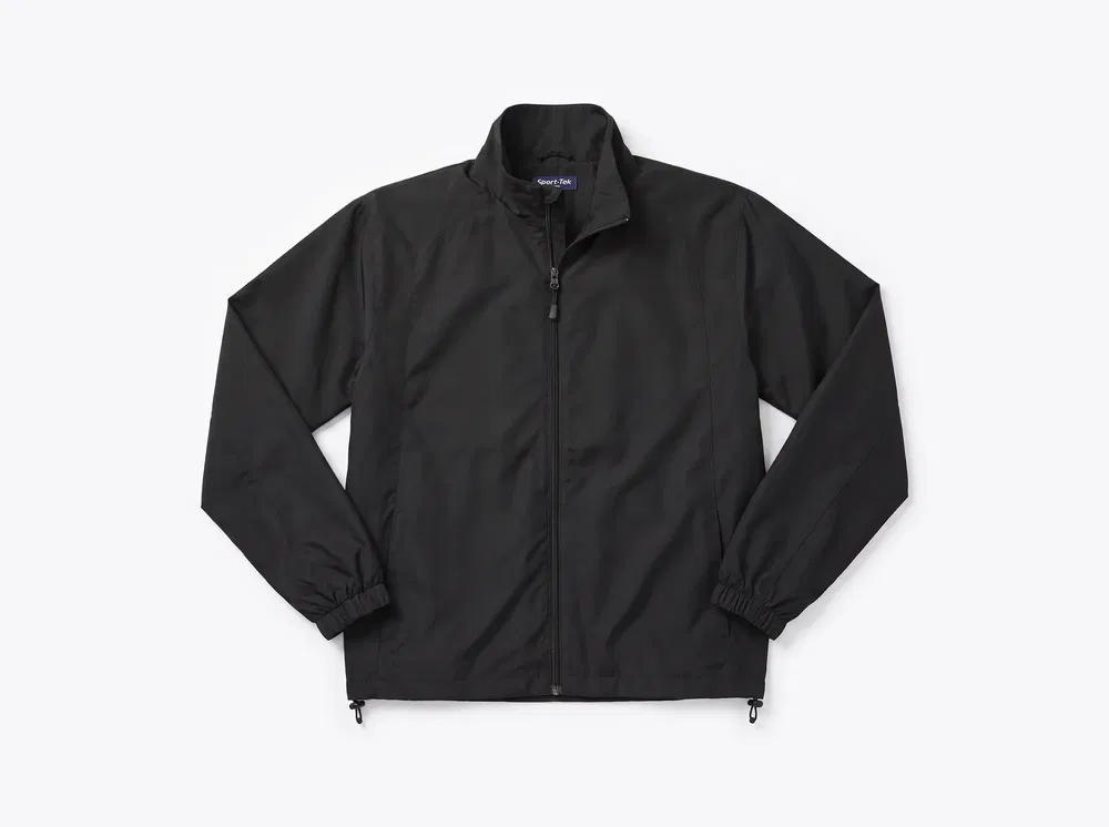 Sport-Tek JST70 Full-Zip Wind Jacket in Black