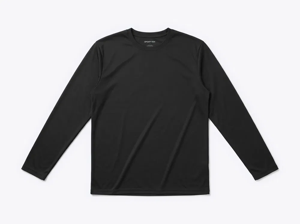 Sport-Tek ST350LS Long Sleeve PosiCharge Competitor Tee in Black