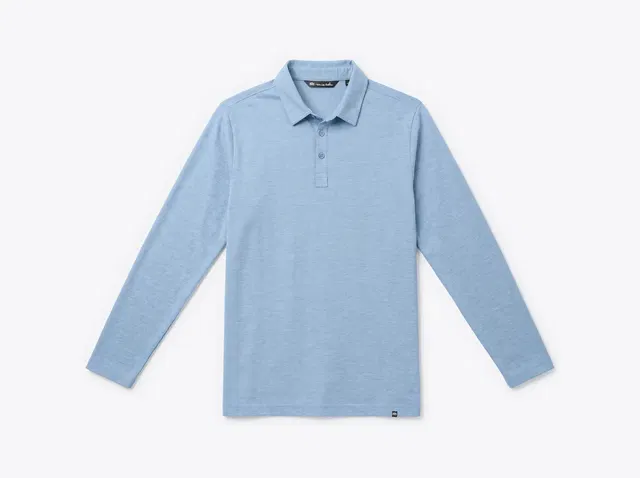 TravisMathew TM1MZ343 Oceanside Heather Long Sleeve Polo